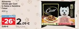 Carrefour Alimento Umido per Cani In Salsa o Gelatina Cesar offerta