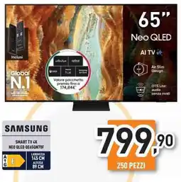 Unieuro SAMSUNG SMART TV 4K NEO QLED QE65QN70F offerta