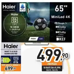 Unieuro Haier SMART TV 4K OLED H65M80 SERIE M80 offerta