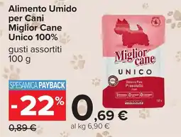 Carrefour Alimento umido per cani miglior cane unico 100% offerta