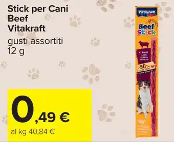 Carrefour Stick per Cani Beef Vitakraft offerta