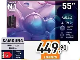 Unieuro SAMSUNG SMART TV QLED QE55Q6FA offerta