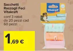 Carrefour Sacchetti Raccogli Feci Vitakraft offerta