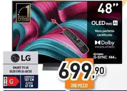 Unieuro LG SMART TV 4K OLED EVO AI 48C55 offerta