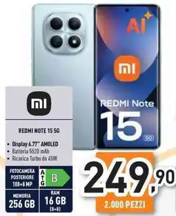 Unieuro REDMI Note 15 5G offerta