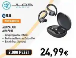 Unieuro Jlab audio true wireless airsport offerta