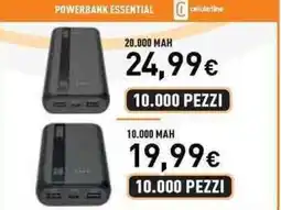 Unieuro cellularline Powerbank essential 20.000 MAH offerta