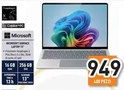 Unieuro Microsoft MICROSOFT SURFACE LAPTOP 13" offerta