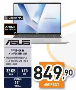 Unieuro ASUS VIVOBOOK 16 M1607GA-MB021W offerta