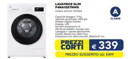 Esselunga LG LAVATRICE SLIM F4NA10S7NWK offerta
