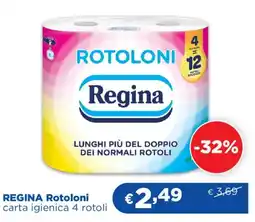 Acqua & Sapone REGINA Rotoloni carta igienica 4 rotoli offerta