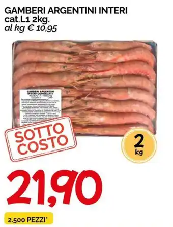 Hardis Gamberi argentini interi offerta