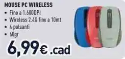 Unieuro Ioplee Mouse PC wireless offerta