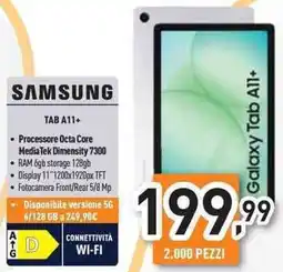 Unieuro SAMSUNG TAb A11+ offerta