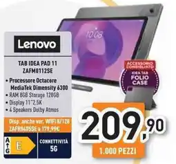 Unieuro Lenovo TAB IDEA PAD 11 ZAFM0112SE offerta