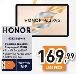 Unieuro HONOR Pad X9A offerta