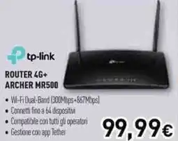 Unieuro tp-link ROUTER 4G+ ARCHER MR500 offerta