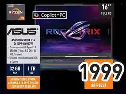 Unieuro ASUS ROG STRIX G16 G614PR-RV003W offerta