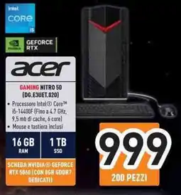 Unieuro acer GAMING NITRO 50 (DG.E3UET.020) offerta