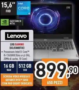 Unieuro Lenovo LOQ GAMING (83JE OBTIX) offerta