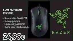Unieuro Razer deathadder essential offerta