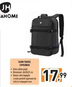 Unieuro JOIAHOME ZAINO TRAVEL 23PRSB02G offerta
