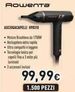 Unieuro Rowenta ASCIUGACAPELLI HY8310 offerta