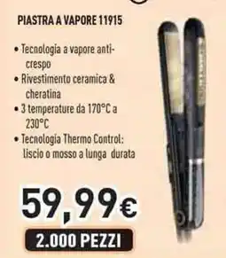 Unieuro Bellissima piastra a vapore 11915 offerta