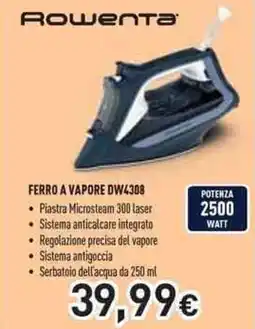 Unieuro Rowenta ferro a vapore DW4308 offerta