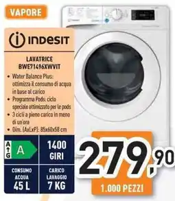 Unieuro INDESIT LAVATRICE BWE71496XWVIT offerta