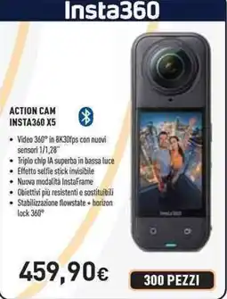 Unieuro Action cam INSTA360 X5 offerta