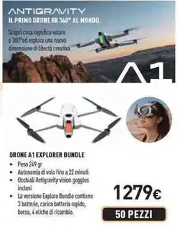 Unieuro Drone A1 explorer bundle offerta