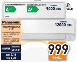 Unieuro Panasonic condizionatore dualsplit RZ 9+12 offerta
