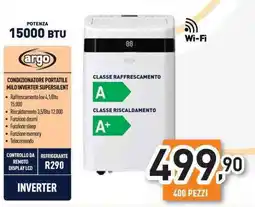 Unieuro Argo condizionatore portatile milo inverter supersilent offerta