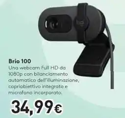Unieuro logitech Brio 100 offerta