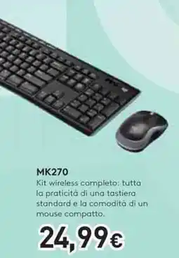Unieuro logitech MK270 Kit wireless offerta