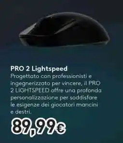 Unieuro logitech PRO 2 Lightspeed offerta