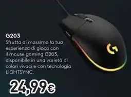 Unieuro logitech G203 offerta