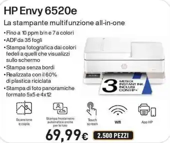 Unieuro HP Envy 6520e offerta