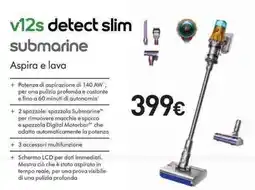 Unieuro dyson v12s detect slim submarine Aspira e lava offerta