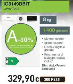Unieuro IGNIS IG8149DBIT LAVATRICE offerta