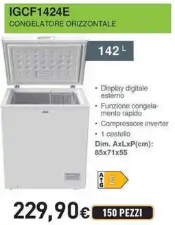 Unieuro IGNIS IGCF1424E CONGELATORE ORIZZONTALE offerta