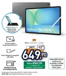 Unieuro Samsung Galaxy Tab S10 FE+ offerta