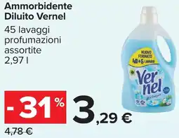 Carrefour Ammorbidente Diluito Vernel offerta