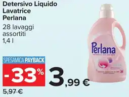 Carrefour Detersivo Liquido Lavatrice Perlana offerta