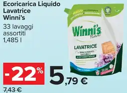 Carrefour Ecoricarica Liquido Lavatrice Winni's offerta