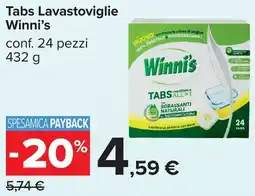 Carrefour Tabs Lavastoviglie Winni's offerta