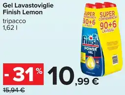 Carrefour Gel Lavastoviglie Finish Lemon offerta