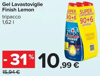 Carrefour Gel Lavastoviglie Finish Lemon offerta