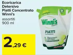 Carrefour Ecoricarica Detersivo Piatti Concentrato Winni's offerta